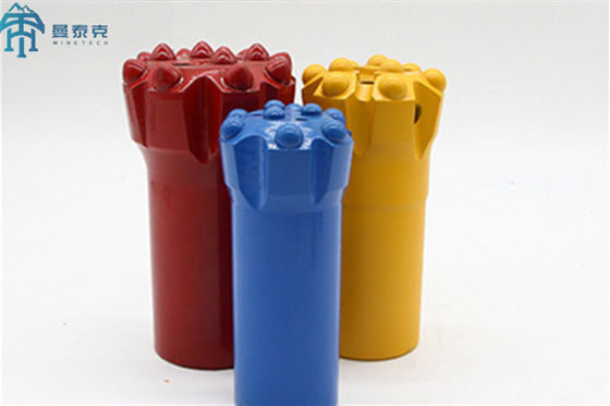 Botão rosqueado mordido perfuração do carboneto de tungstênio da rocha de R32 51mm