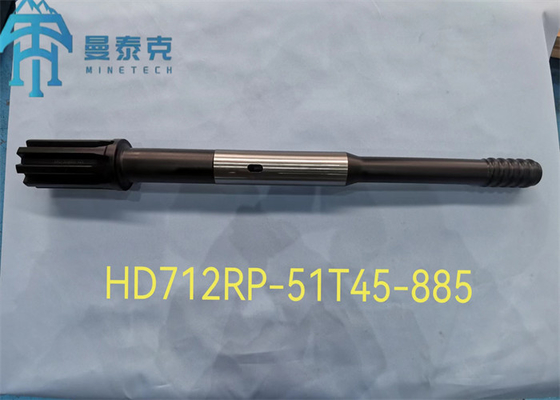 Thread T38 Adaptador de vigas para tunelagem Ferramentas de perfuração de martelo superior com comprimento de 380 mm para aplicações de deriva e túnel