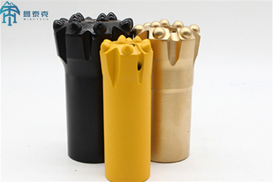 Bocados de rocha do carboneto da linha T38 76mm 13 botões normais
