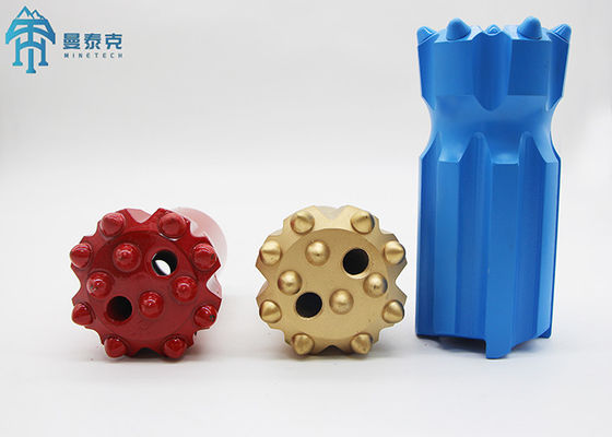 a ferramenta de perfuração enorme T45 da rocha dos bocados de botão de 80mm rosqueada retrai