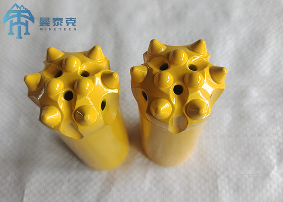 Broca de Botão Rosqueada MTH T38, Diâmetro de 76mm, para Perfuração em Mineração