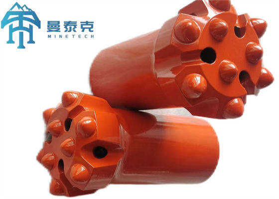 Broca de perfuração de rocha roscada T45, diâmetro de 76 mm, com 8 botões de 12,7 mm