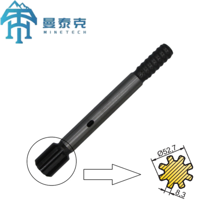 Adaptador de haste R38 HC40 para perfuratrizes hidráulicas de rocha