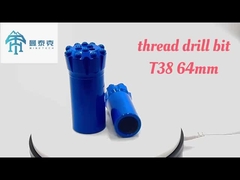 T38 Esférico 76mm Thread Rock Drill Button Bits Para Mineração Corpo Normal de Broca